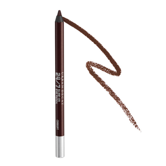 URBAN DECAY 24/7 Glide-On Waterproof Eyeliner Pencil (Corrupt - Reddish Brown Shimmer), Smudge-Proof, Transfer-proof, Long-lasting Colored Eye Liners, Hydrating Vitamin E, Cruelty-free - 0.04 oz