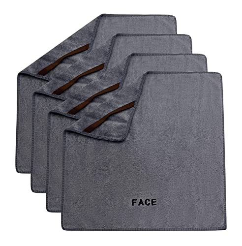 Crafty Cloth Microfiber Face Cloths | Ultra Soft Absorbent Face Towels for Washing Face | Grey