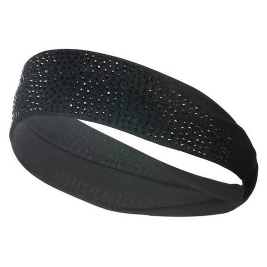 Natalie Mills Grace Headband in Black! Glamorous Headbands for Ladies! Top Trending Hair Accessories. Rhinestone & Pearl Headbands