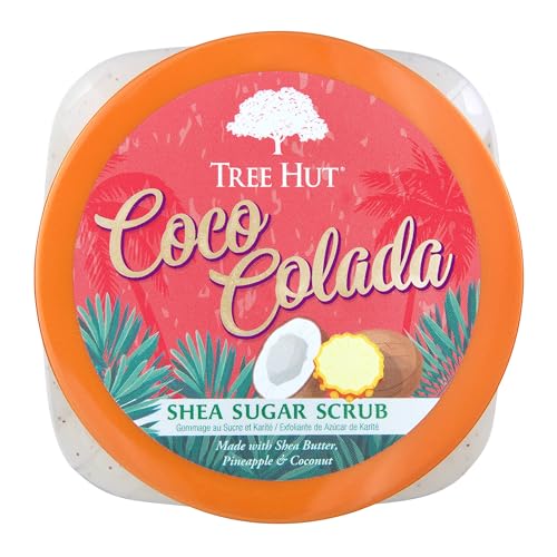 Tree Hut Shea Sugar Scrub Coco Colada, 18 oz, Ultra Hydrating and Exfoliating Scrub for Nourishing Essential Body Care