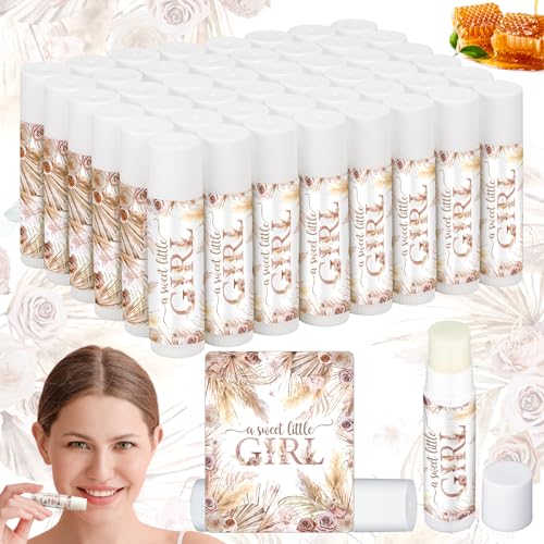 Siifert 50 Pack Boho Baby Shower Lip Balm Party Supplies Bulk for Girls Guests Boys Baby Shower Gifts Neutral Gender Reveal Favors Prizes Souvenirs Winners Thank You Appreciation Gifts