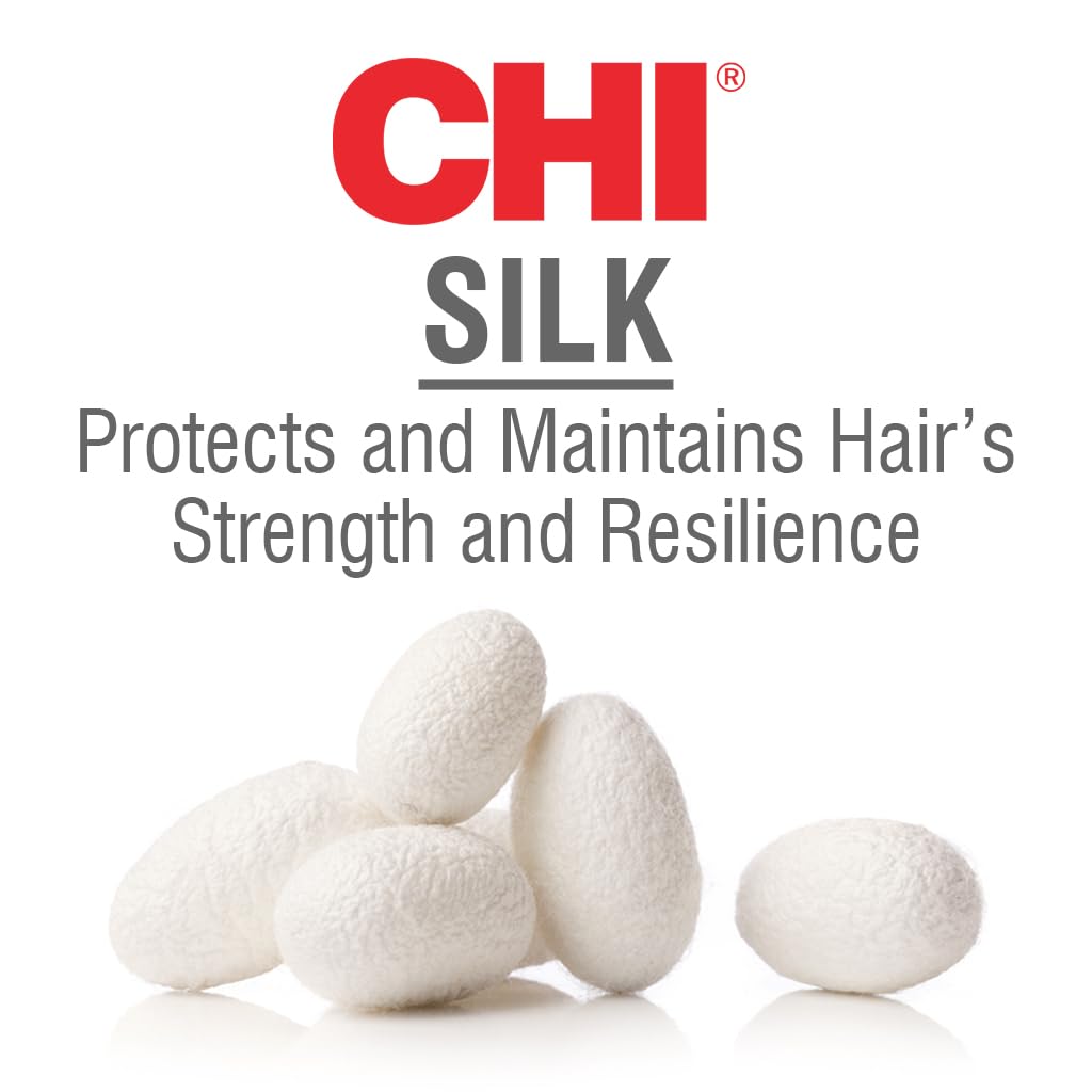 CHI Silk Infusion, 12 FL Oz (Pack of 1), Packing May Vary & Straight Guard Smoothing Styling Cream, 8.5 FL Oz