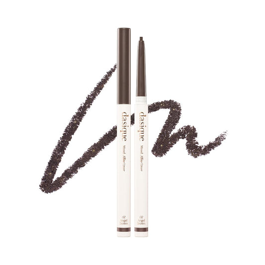 dasique Mood Slim Liner (02 Angel Brown) | Waterproof Eyeliner | Soft Gliding | Retractable | Eye Contour | Aegyosal