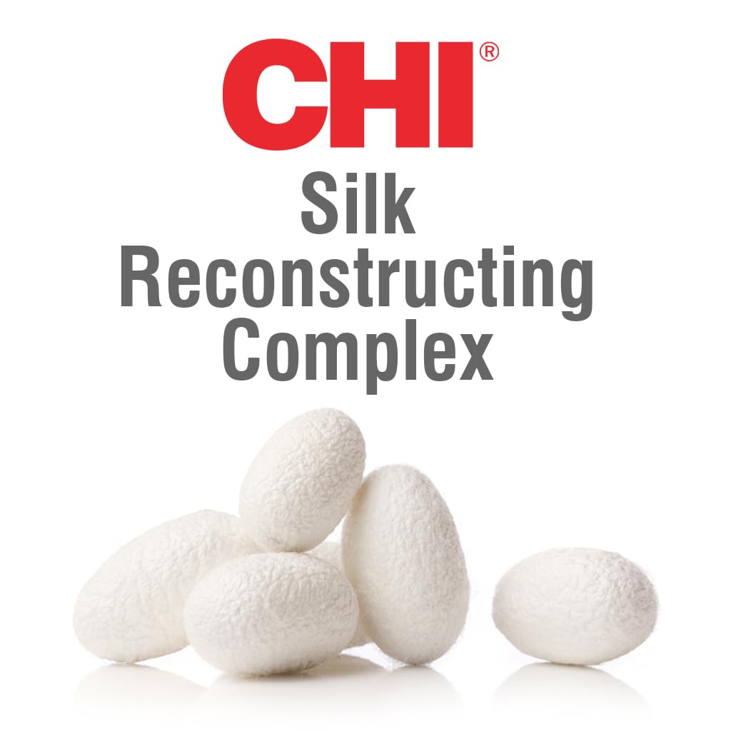 CHI Silk Infusion, 12 FL Oz (Pack of 1), Packing May Vary & Straight Guard Smoothing Styling Cream, 8.5 FL Oz