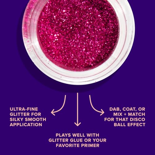 Unicorn Snot Body Glitter -Long-Lasting, Holographic Hi-Def Cosmetic Glitter for Face, Lip & Body- Glitter Lip Gloss, Metallic Eyeshadow Makeup- Iridescent Glitter,Fine Milled Sparkle, Magenta(Scream)