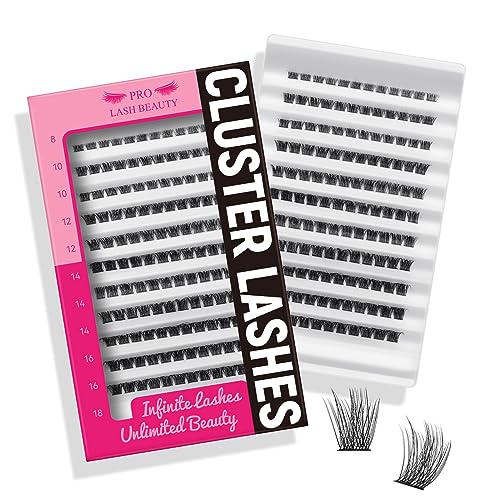 Lash Clusters, 132 Pcs Individual Cluster Lashes DIY Lash Extension 8-18mm Eyelash Clusters Volume Wispy Lashes Super Thin Band Reusable Soft & Comfortable(Brocky,D-8-18mix)