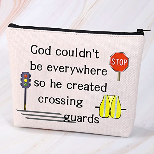 VAMSII Crossing Guard Gifts Lollipop lady Makeup Bag God Couldn’t be Everywhere He Created Crossing Guards Zip Bag (Crossing guards)