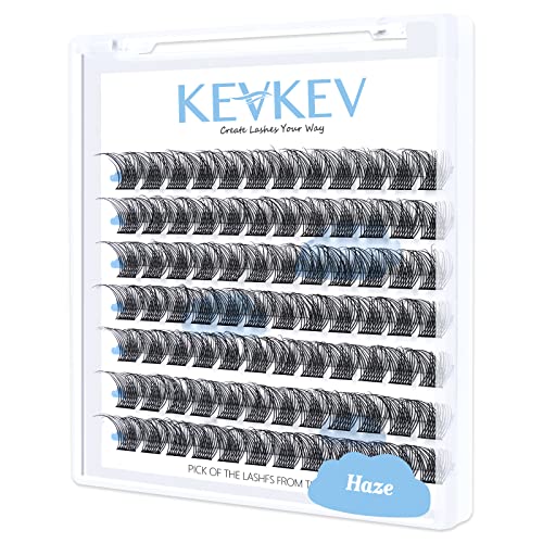 Lash Clusters 84 Pcs Cluster Lashes Eyelash Clusters DIY Cluster Eyelash Extensions Individual Lashes Thin Band & Soft(Haze,D-14mm)