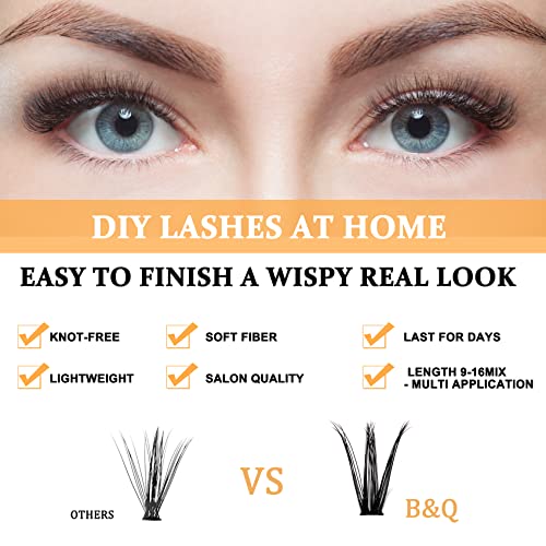 Lash Clusters 40D-C-13 LASH Individual Lashes 280 Clusters False Eyelash 10D 20D 30D 40D Lash Clusters Extensions Individual Lashes Cluster DIY Eyelash Extensions at Home (40D-C,13MM)