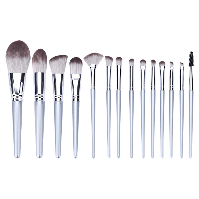 Makeup brush set Soft hair makeup brush can brush foundation make-up, concealer cream, eye shadow, rouge and other professional women's makeup brush set with storage box (14 pieces set)