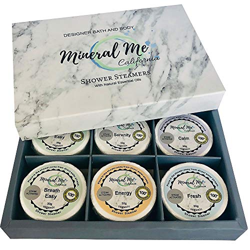 Organic Shower Steamers Aromatherpy - Natural Shower Bombs Vapor Tablets for Aromatherapy, Shower Tablets for Home Spa, Shower Melts, Relaxing Self Care Gifts for Men, Women, Kids, Teens, Him, Her