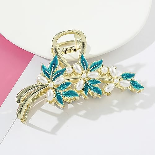 Eddie Munson Flower Leaf Hair Claw Clips Set for Women Girls-Butterfly Metal Large Hairpin Claw Clips-Hair Accessories for Thin Thick Hair Long Short Hair for Girls Women (3 PCS Butterfly+Flower+Leaf)