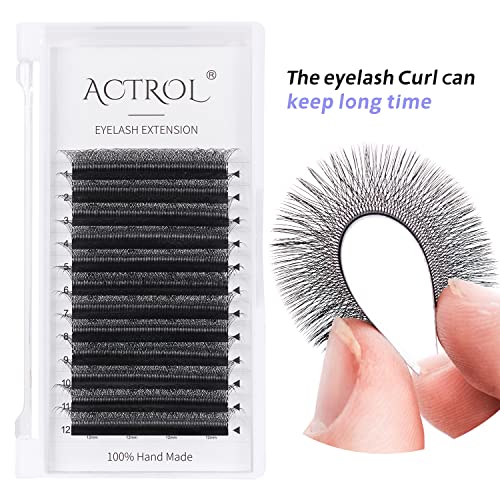 W Eyelash Extensions 5D Volume 0.07C Curl 8mm Easy Fan W-shaped Lash Premades Cluster Black YY Lash