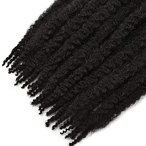 Ms.Priceless 24 Inch Marley Hair Marley Twist Braiding Hair for Faux Locs for Butterfly Locs Long Afro Kinky Cuban Twist Crochet hair for Black Woman Grey Color (T1B/Silver, 3Packs-24 Inch)