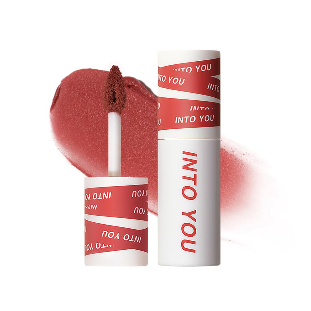 INTO YOU Lipstick For Women, Velvet Matte Finish Lip Stain, Lipstick Long Lasting, Lip Tint, High Impact Lipcolor With Lightweight Lip Mud Texture, Dual-Use For Lips And Cheek, Red Lipstick (EM20)