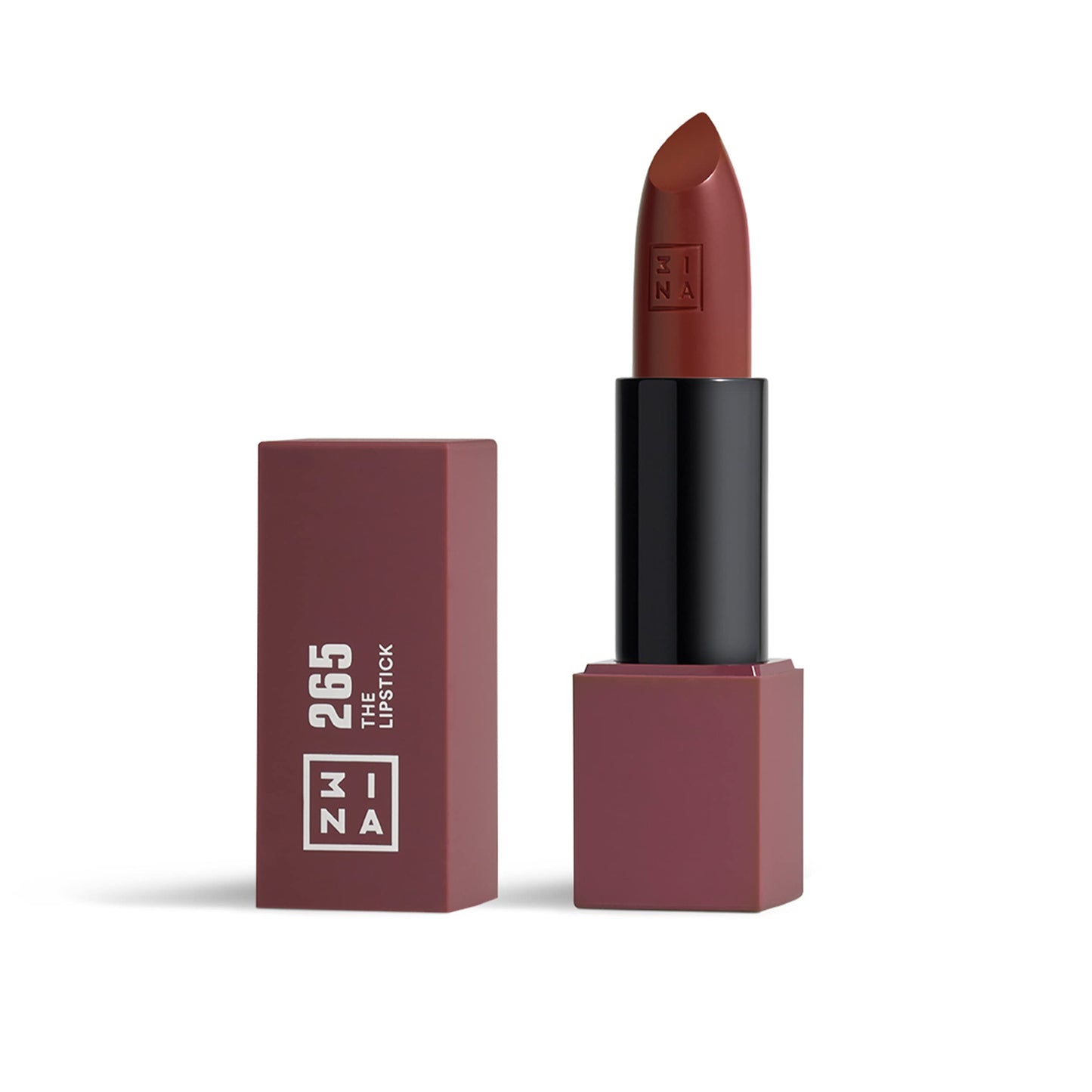 3INA MAKEUP - Vegan - Cruelty Free - The Lipstick 265 - Brown Lipstick - 5h Lasting Lipstick - Highly Pigmented - Matte - Vanilla Scented - Lipstick with Magnetic Cap