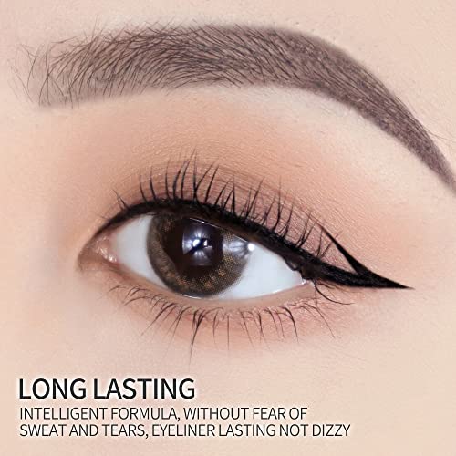 Catkin Liquid Eyeliner Pen Ultra-fine Waterproof Smoothy Stay 24 hrs Long Lasting Quick Drying for Sensitive Eyes Alcohol Free Very Black