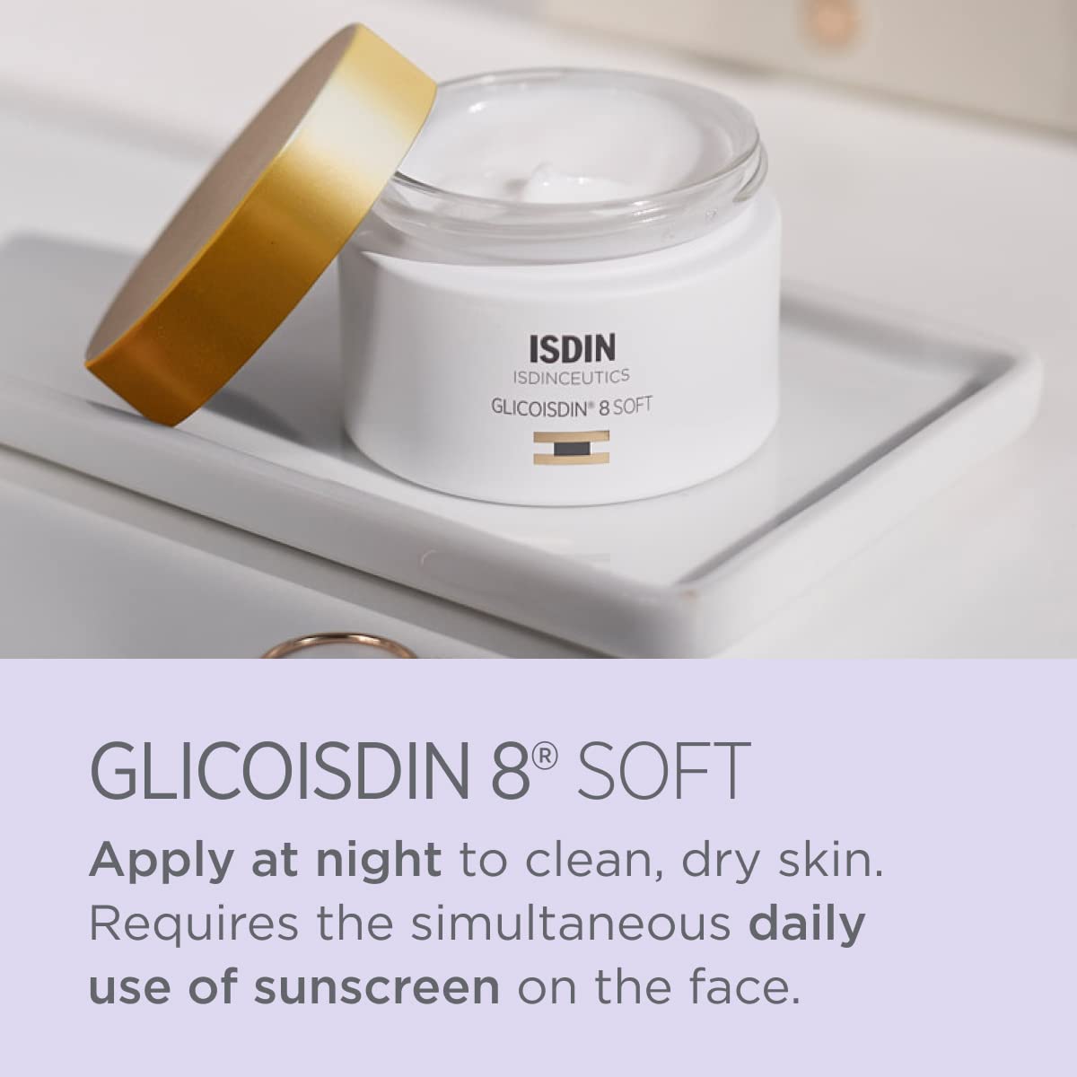 Glicoisdin 8 Soft - Face Exfoliant Cream with Glycolic Acid, 1.76 OZ