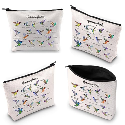 XYANFA Hummingbird Makeup Bag Gift for Hummingbird Lover Hummingbird Themed Gift Birdwatching Gift Hummingbird Cosmetic Bag (Hummingbirds)