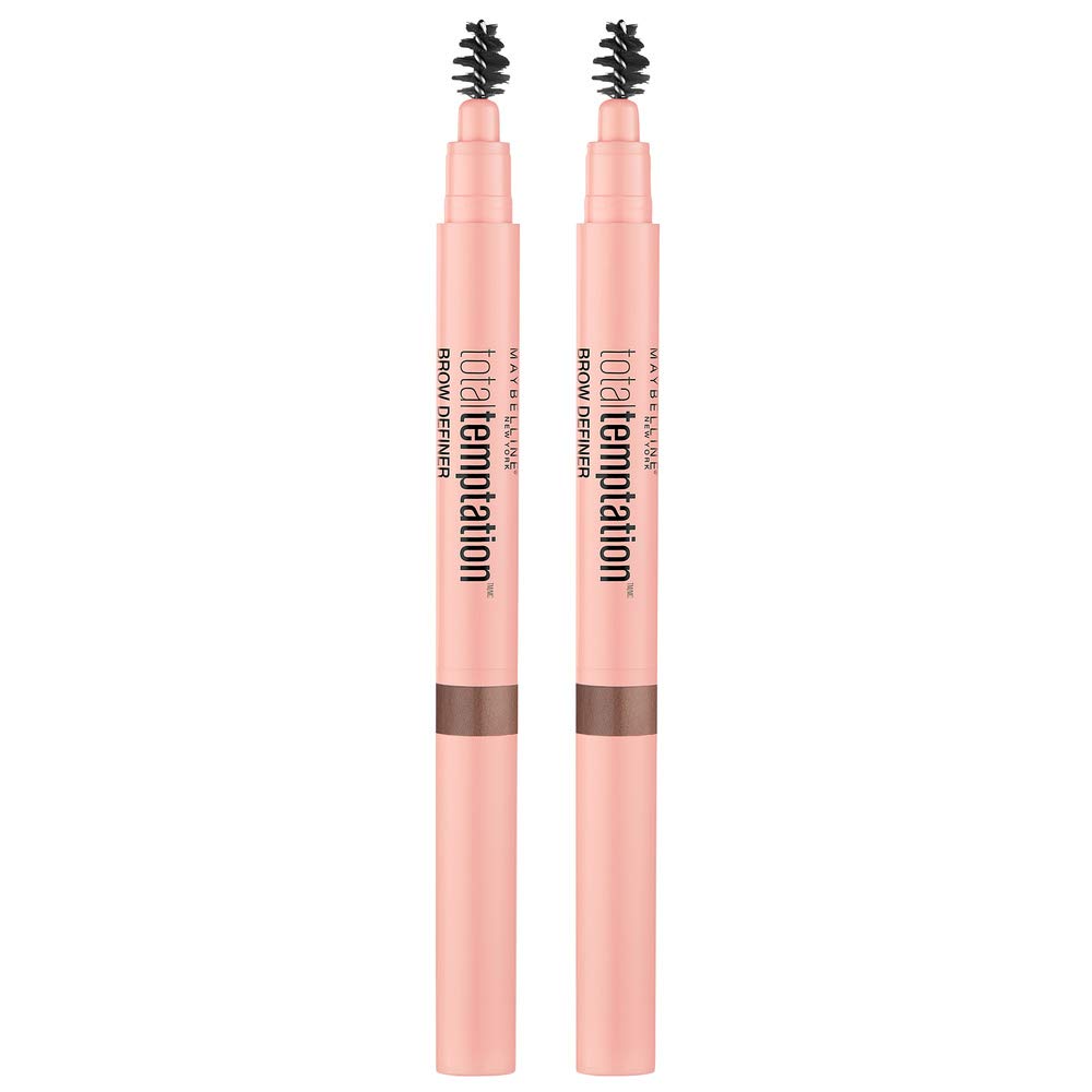 Maybelline Total Temptation Eyebrow Definer Pencil, Soft Brown, 2 Count