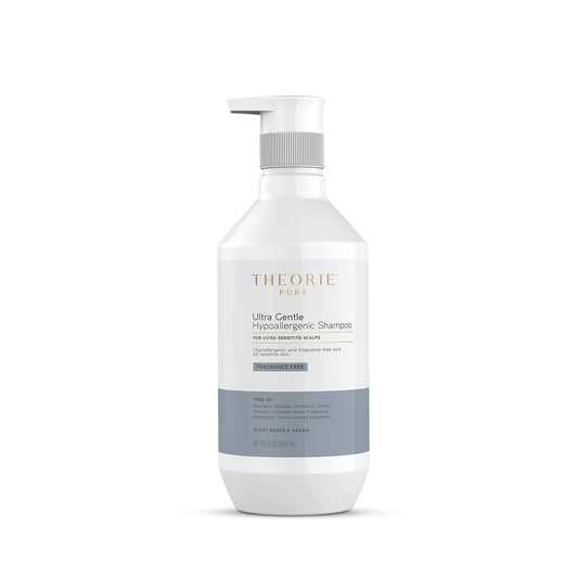 Theorie Pure Ultra Gentle Hypoallergenic Shampoo - Conditions & Soothes Itchy & Allergy Prone Skin - Fragrance-Free - Suited for Ultra Sensitive Scalp, Pump Bottle 400mL