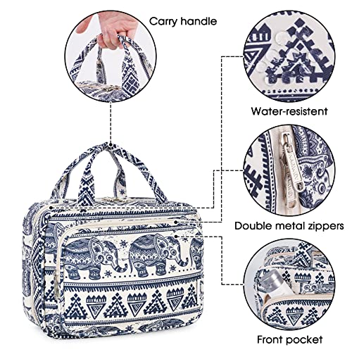 Narwey Hanging Toiletry Bag for Women Travel Makeup Bag Organizer Toiletries Bag for Travel Size Essentials Accessories Cosmetics (Elephant (Medium))