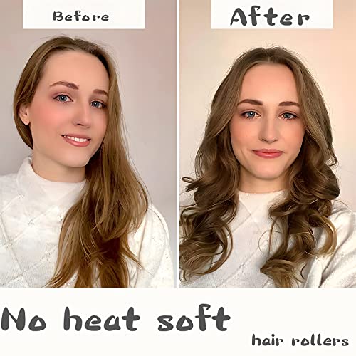 Aimin Hair Heatless Curlers, Soft Hair Curlers To Sleep In, Overnight Heatless Curls For Long Hair, No Heat Foam Curlers, Satin Sponge Rollers For Hair(40 pcs, neutral colour) …