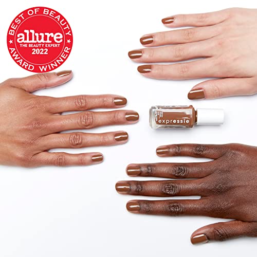 essie expressie Quick-Dry Vegan Nail Polish, Cold Brew Crew, Warm Mid Tone Brown, 0.33 Ounce (Pack of 2)