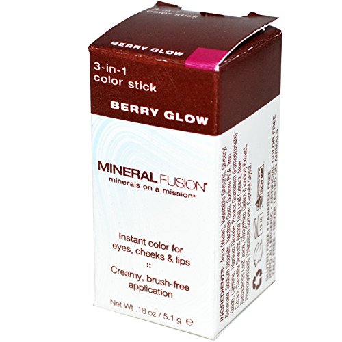 Mineral Fusion 3-in-1 Color Stick, Berry Glow, 0.18 Ounce