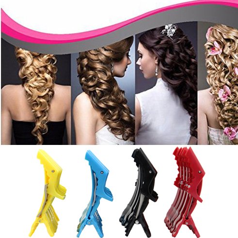 TINTON LIFE® 20Pcs Hair Clips Salon Hair Styling Sectioning Clips Non-Slip DIY Accessories Hairgrip for Women and Girls (Black+Blue+Red+Yellow)