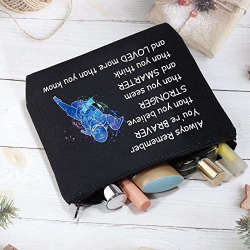 Swimming Gifts Swim Lover Gifts Swimmer Bag Cosmetic Makeup Bag Swimming Team Gifts for Women Travel Pouch Toiletry Bag Organizer Case (Swimming Bag Girl Black)