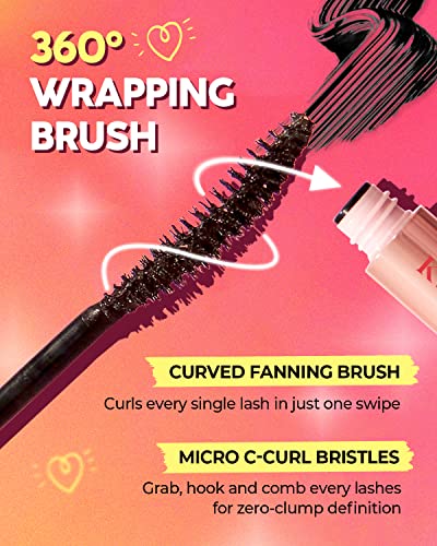 AMTS x Webtoon True Beauty, Natural Lengthening Black Mascara Volume and Length, Tubing Mascara Waterproof, Lash Extension, No Smudge, No Flaking, Korean Makeup Kbeauty Kdrama