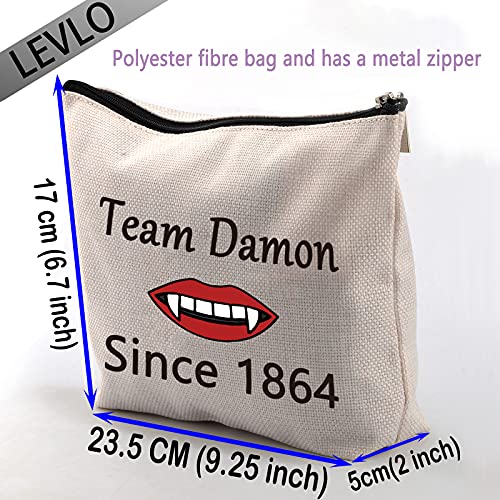 LEVLO The Vampire Lovers Gift Team Damon Stefan Salvatore Since 1864 Makeup Bags Vampire Fandom Gift for Fans (Salvatore)