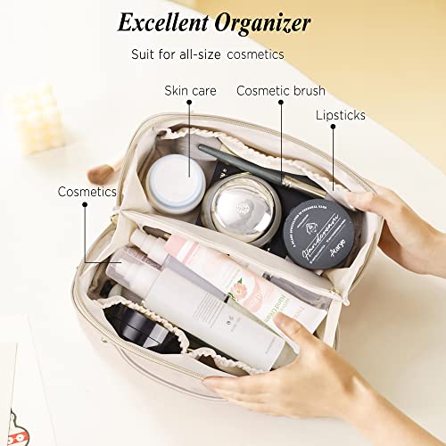 NIBESSER Large-Capacity Travel Cosmetic Bag, Makeup Bags Hanging Toiletry Wash Bag Waterproof Portable Storage Bag Multifunction Makeup Organizer with Handle and Zipper