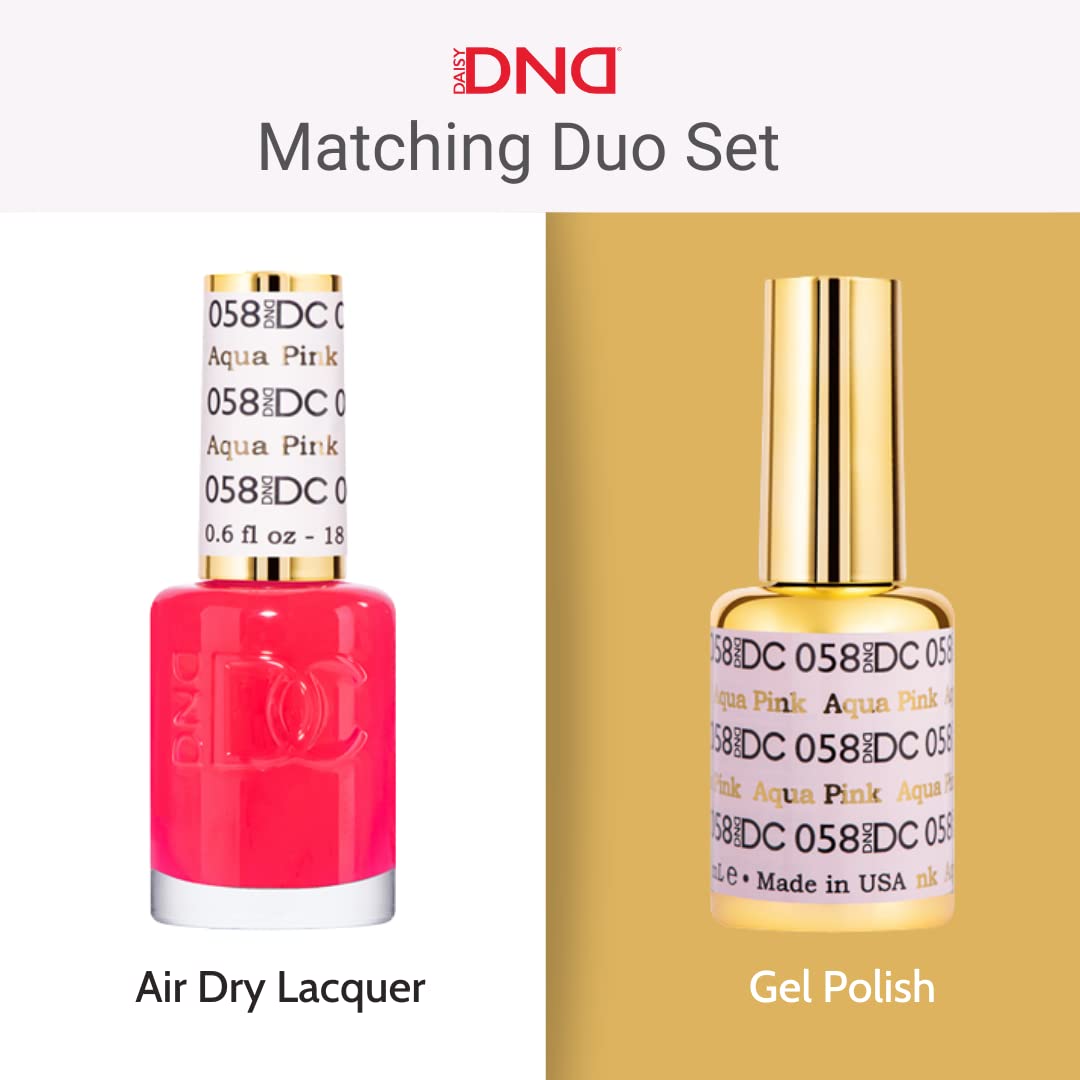 DND DC Gel Polish Set, Pink Collection, UV/LED Gel Polish and Air Dry Nail Lacquer, Matching Chip-Free Polish Duo, 133 Antique Pink, 0.5 Fl Oz