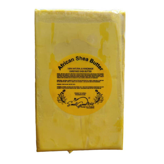 SmellGood Raw Unrefined Yellow Shea Butter A Quality From Ghana (10 LB)