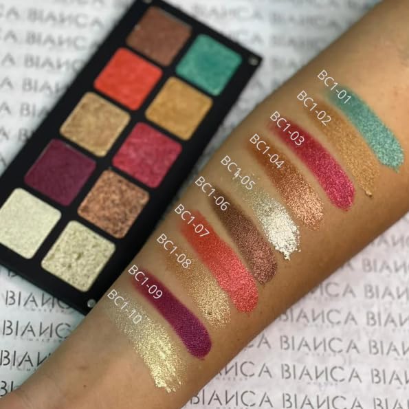 BIANCA MAKEUP Chromatic Eyeshadow Palette | 10 Vibrant Shades for Unlimited Creativity. (Chromatic 1)