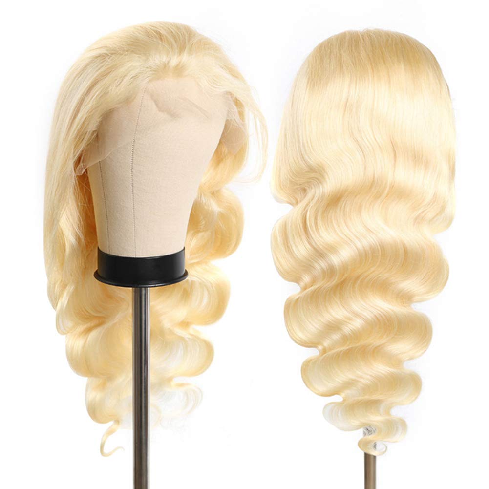 ARIETIS Blonde Body Wave HD Lace Front Wigs Human Hair for Black Women Body Wave 613 Human Hair Wigs Wear and Go 180% Density Pre Plucked with Baby Hair Glueless T-Part Lace Front Wigs 18 Inch