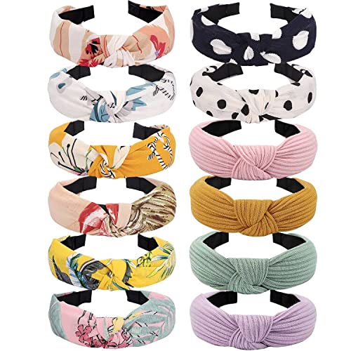 VELSCRUN 12 Pack Headbands for Women Womens Headbands Wide Headbands for Women Girls Headbands Boho Headband Headbands for Women's Hair Headbands for Girls Hair Accessories Gifts for Women