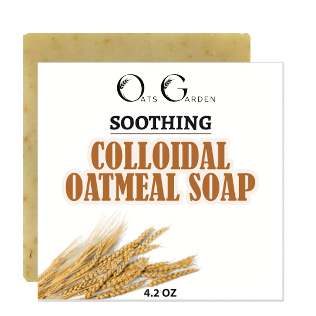 Jewett Naturals Soothing Colloidal Oatmeal Bar Soap- Eczema, Psoriasis 4.2 oz Natural- Fragrance Free- Oats Garden