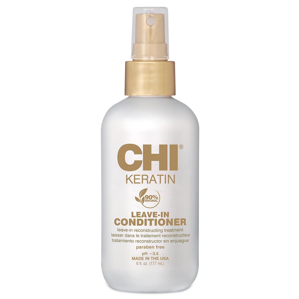 CHI Keratin Leave-In Conditioner (6 Fl Oz) 44 Iron Guard Thermal Protection Spray (8 Fl Oz) Bundle