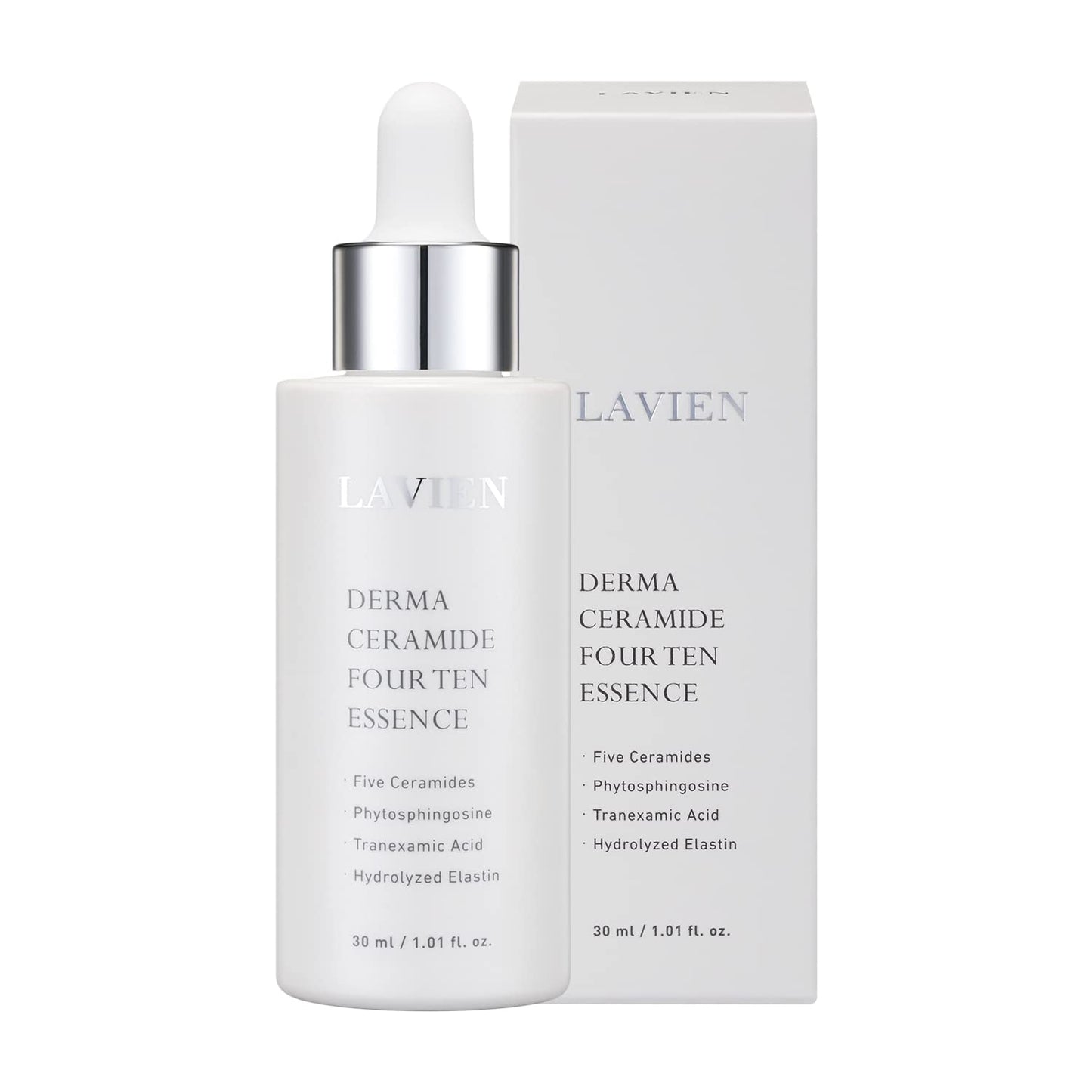 LAVIEN Derma Ceramide Four Ten Essence - Hydrating Korean Facial Essence with tranexamic acid - Wrinkle & Skin Texture Improvement Skincare - Suitable for All Skin Types - 1.01 fl. oz. 30ml