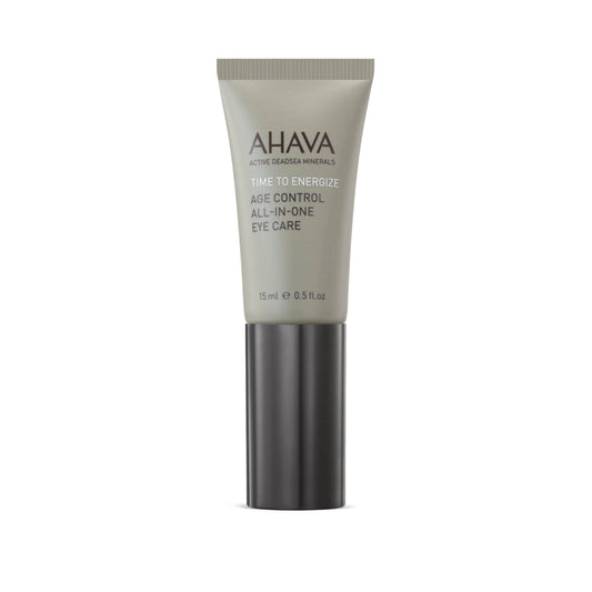 AHAVA Time To Energize Men's Age Control All-in-One Eye Care - Refreshing & Hydrating Gel to Smooth Undereye Area, Reduce Dark Circles, with Osmoter, Aloe Vera, Caffeine, Peptides & G-Force, 0.5 Fl.Oz