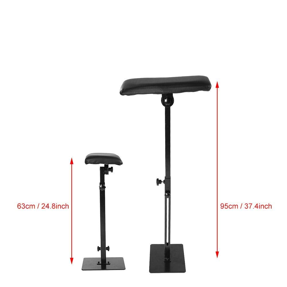 Armrest Stand,Heavy Duty Workstation with PU Leather Soft Sponge,Adjustable Height & Angle Leg Rest Stand Arm Bar Tool for Studio Salon Gift