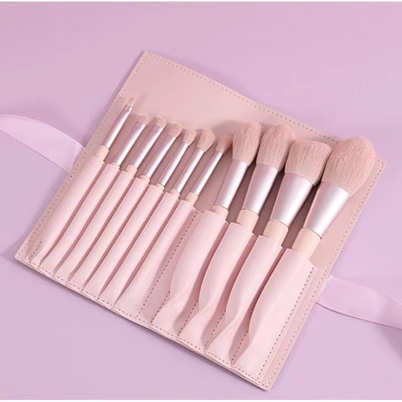 Makeup brush set Soft hair makeup brush can brush foundation make-up, concealer cream, eye shadow, rouge and other professional women's makeup brush set with storage box (11 piece set)