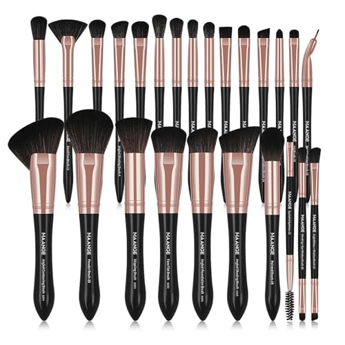 Make up Brushes, MAANGE 25 Pcs Professional Makeup Brushes Foundation Eyeshadow Blush Brush Kabuki Blending Concealers Face Powder Eye Makeup Brush Set Mothers Day Gifts