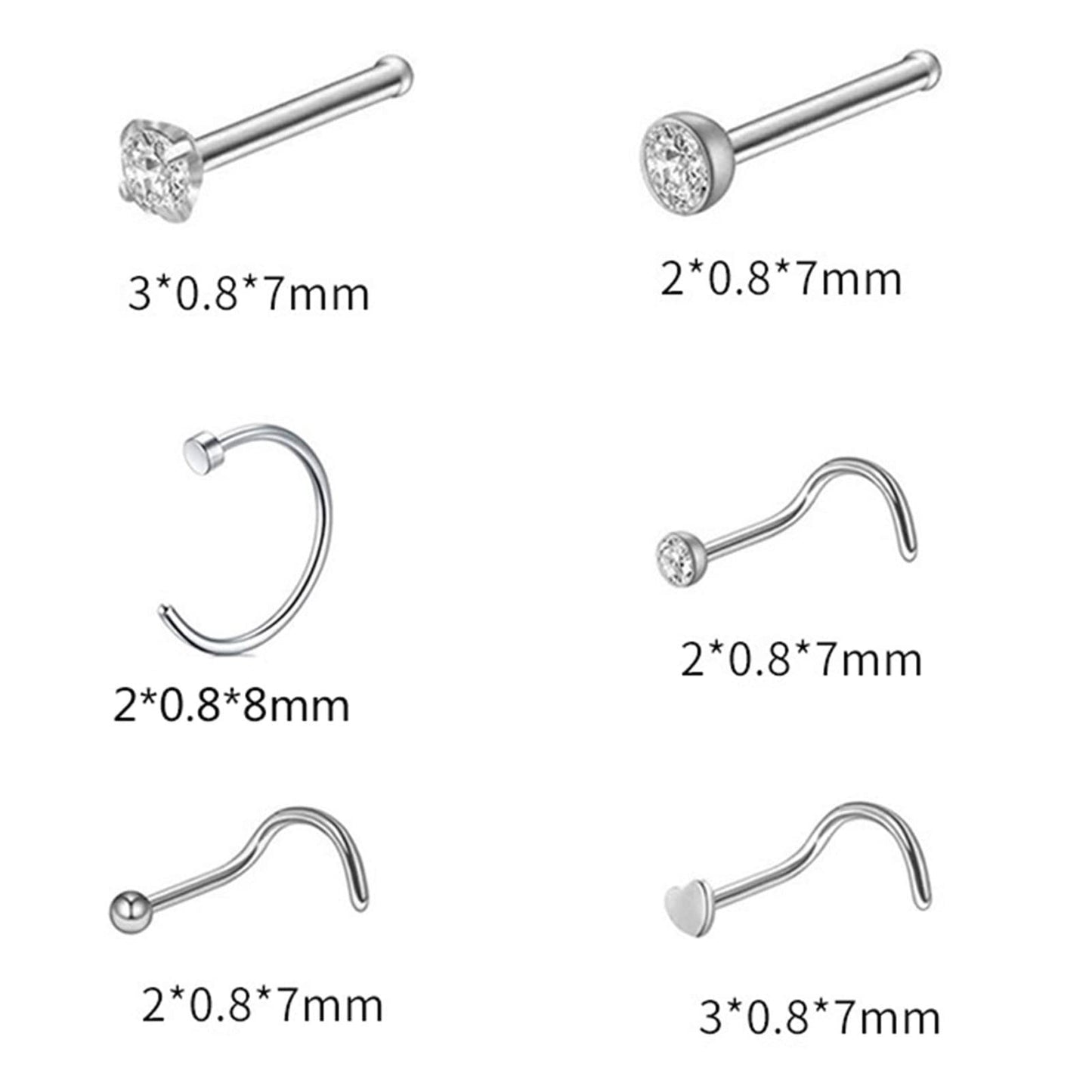 2 Pack Self Nose Piercing Gun Self Nose Piercing Gun Kit Safety Nose Piercing Gun Kit Tool with Nose stud (White)