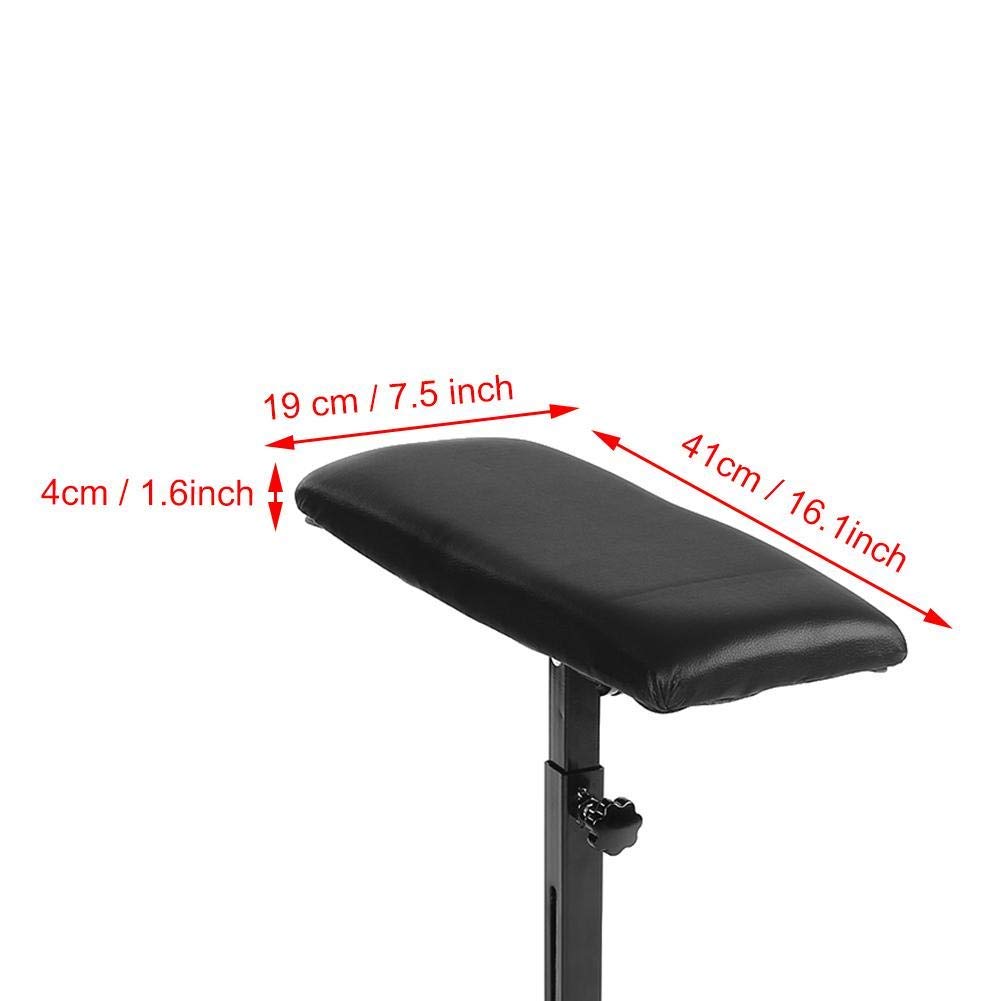 Armrest Stand,Heavy Duty Workstation with PU Leather Soft Sponge,Adjustable Height & Angle Leg Rest Stand Arm Bar Tool for Studio Salon Gift