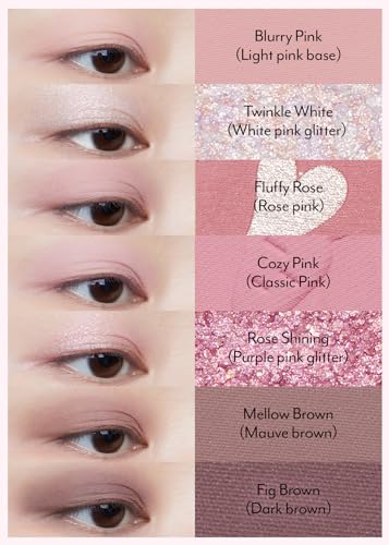 I'M MEME Wonder Soft Layer Palette - 7 Shades | Portable Size, Versatile, Blendable, Neutral Colors with Soft Texture, 02 My Bunny, 0.23 Oz