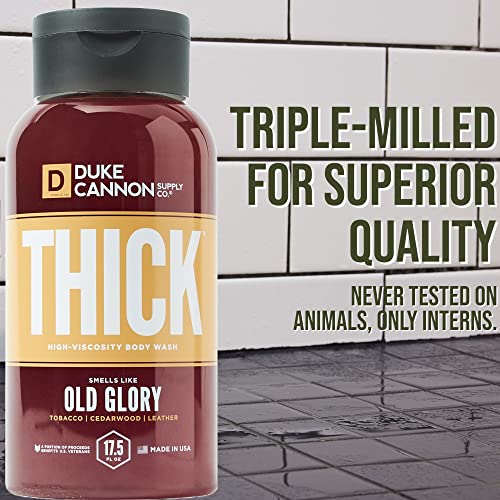 Duke Cannon Supply Co. THICK High-Viscosity Body Wash for Men Superior - Premium Ingredients, Plant-Based Thickeners, Superior Lather, Natural Exfoliate, 17.5 Fl Oz